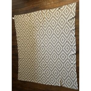 A&B Home 50 By 60 100% Cotton Throw Blanket Neutral Color Way, Diamond Pattern